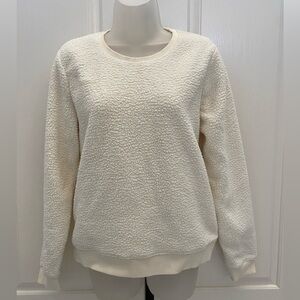 Lucky Brand Cozy Cream Fleece Sweater Sz M